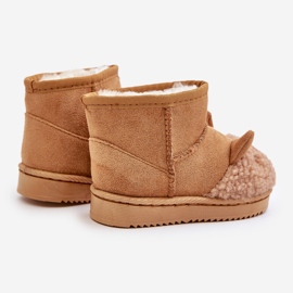 Botas de neve infantis com isolamento Lamy Camel Esandira bege 2