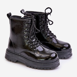 Botas envernizadas isoladas para menina com zíper preto Novita preto 1 Botas envernizadas isoladas para menina com zíper preto Novita preto 1
