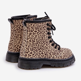 Botas de leopardo isoladas para menina, Bege Nelanna 2
