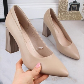 Sergio Leone W SK404A sapatos de salto alto bege 2