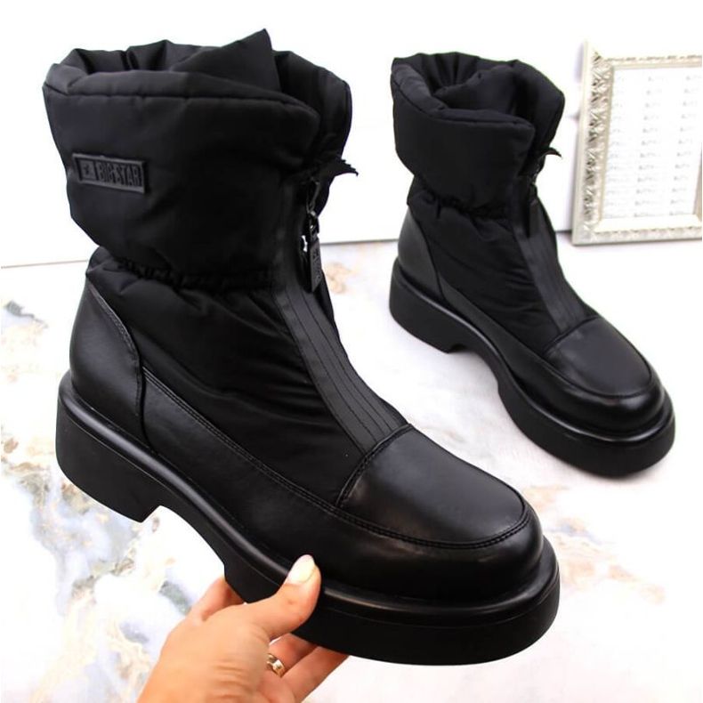 Botas com zíper isolado Big Star W INT1928 preto 1 Botas com zíper isolado Big Star W INT1928 preto 1