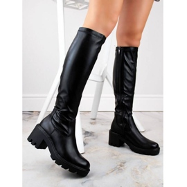 Botas Potocki com salto alto e plataforma W SZ12267 WOL196 preto 1