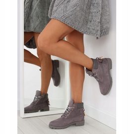 Botas de madeira cinza para mulheres AT-0623-L Cinza 1