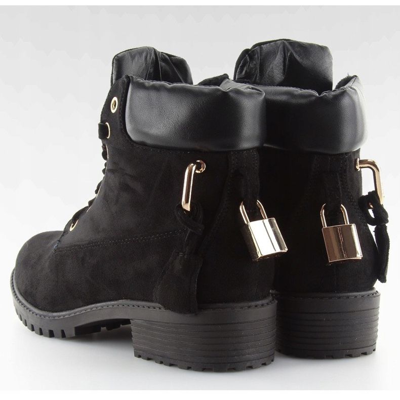 Botas pretas de madeira para mulheres AT-0623-L pretas preto 2 Botas pretas de madeira para mulheres AT-0623-L pretas preto 2