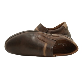 Olivier Mocassins masculinos em couro 520MP, marrom escuro 9