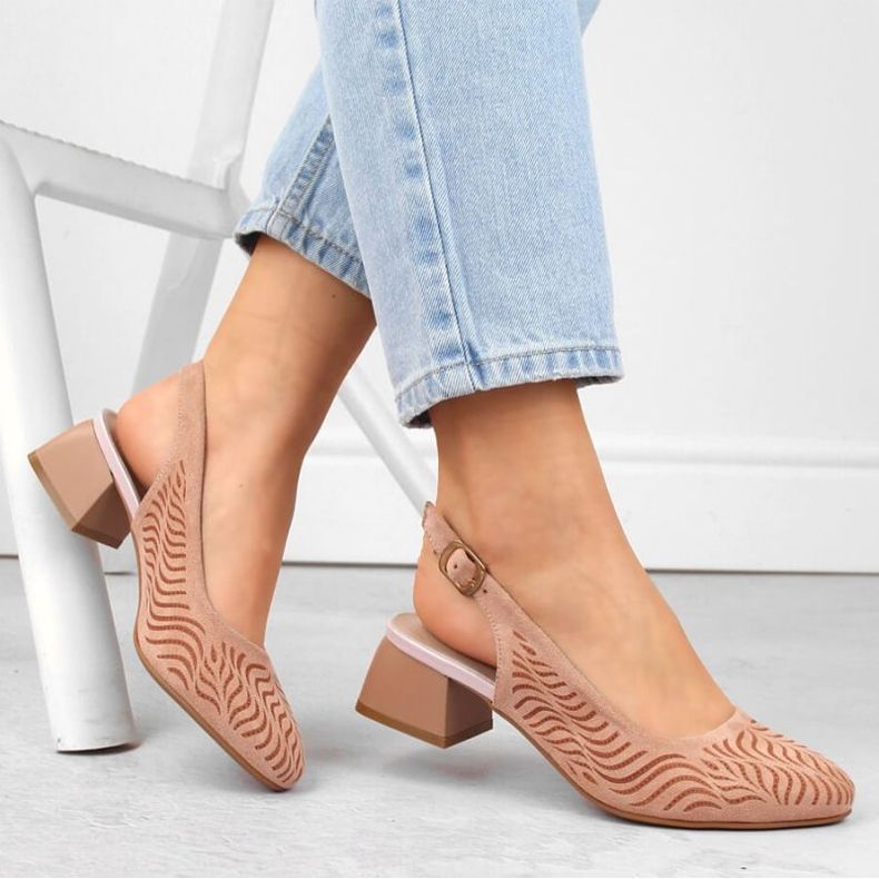 Sandálias de camurça Jezzi W JEZ403C rosa 2