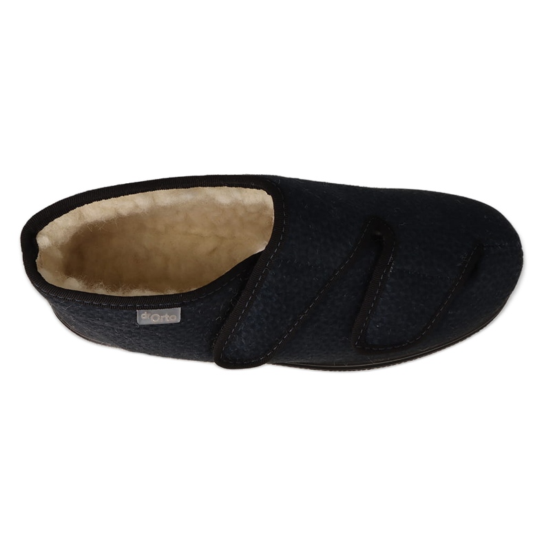 Sapatos femininos Dr.ORTO Befado isolados com lã pu 986D013 preto azul 2