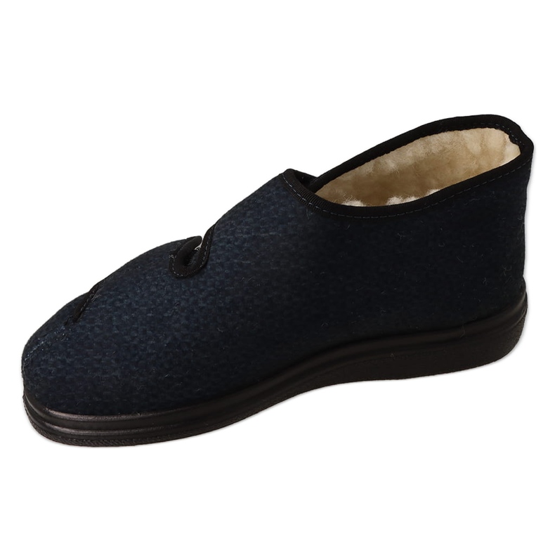 Sapatos femininos Dr.ORTO Befado isolados com lã pu 986D013 preto azul 1