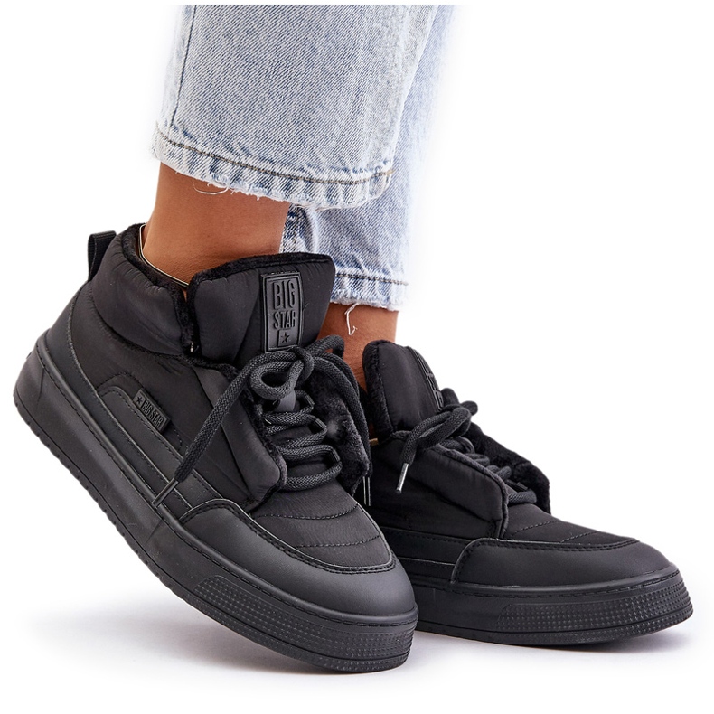 Tênis isolado feminino Big Star OO274A530 preto 4