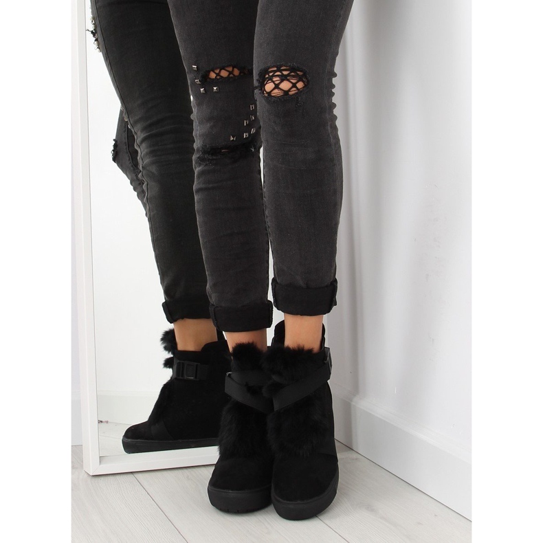 Tênis com pelo preto 3123 preto 2