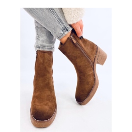 Botins de salto estável Filly Green marrom 1