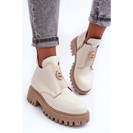 Botins com decoração Lemar 600451 bege 1 Botins com decoração Lemar 600451 bege 1