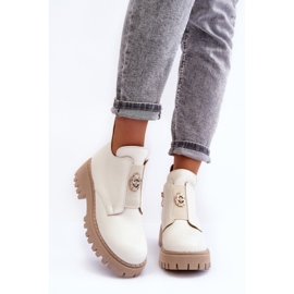 Botins com decoração Lemar 600451 bege 2