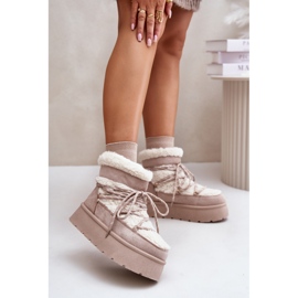 Botas de neve Modelo HY867-39 Bege Claro 1 Botas de neve Modelo HY867-39 Bege Claro 1
