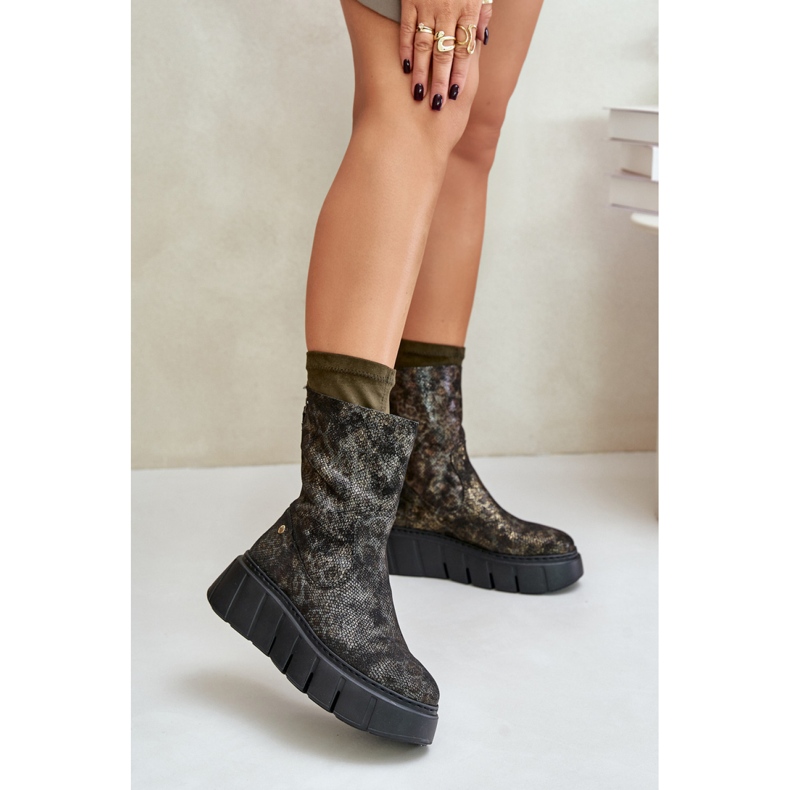 Maciejka 06766-09 Botins cáqui verde 1