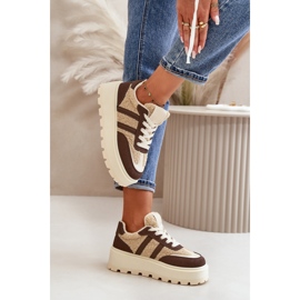 Calçado Esportivo Modelo 24886 Marrom castanho 1