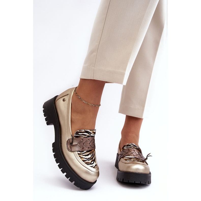 Maciejka 06195-25 Sapatos dourados amarelo 1