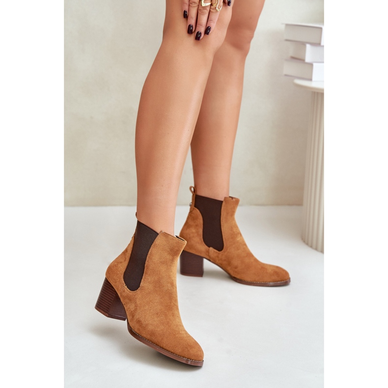 Botas Chelsea Modelo XY791 Camelo marrom 1