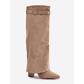 Step in style Botas Modelo Urelli LA-289 Bege - Entre com estilo 2