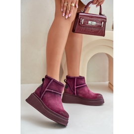 Maciejka 06769-23 Botas de neve Borgonha vermelho 1