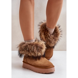 Botas de neve modelo W5893 Camelo castanho 1