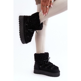 Botas de neve modelo 20223-4A pretas preto 1