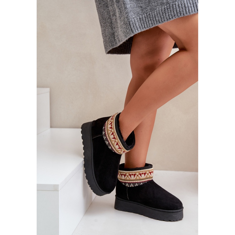 Botas de neve modelo 20226-4A pretas preto 1