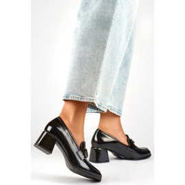 Bombas Mocassins Modelo GD-FL475B Preto 1 Bombas Mocassins Modelo GD-FL475B Preto 1