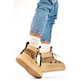 Botas de neve Modelo 24-72302BE Bege 1