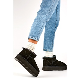 Botas de neve femininas com isolamento ecológico YU9001B, pretas preto 1 Botas de neve femininas com isolamento ecológico YU9001B, pretas preto 1