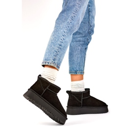 Botas de neve femininas com isolamento de pele XF-159B, pretas preto 1 Botas de neve femininas com isolamento de pele XF-159B, pretas preto 1