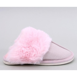 Chinelos Allens rosa claro espinha de peixe com pele 1