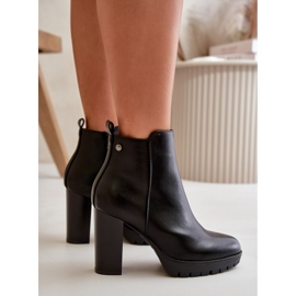 Botas femininas isoladas de salto alto, fechadas com zíper, pretas Bioria preto 3 Botas femininas isoladas de salto alto, fechadas com zíper, pretas Bioria preto 3