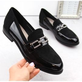 Filippo W PAW544 sapatos pretos com zircônia cúbica 1