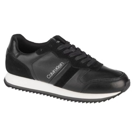 Calvin Klein Low Top Lace Up Lth M HM0HM00287-BAX sapatos preto 1