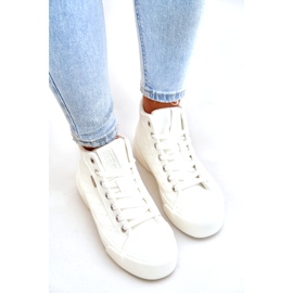Tênis feminino isolado com costura Big Star OO274A479 branco 3