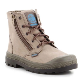 Sapatos Palladium Pampa Hi Lea Gusset 52744206 bege 1