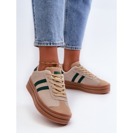 EV-508 Calçado Esportivo Bege/Verde 1