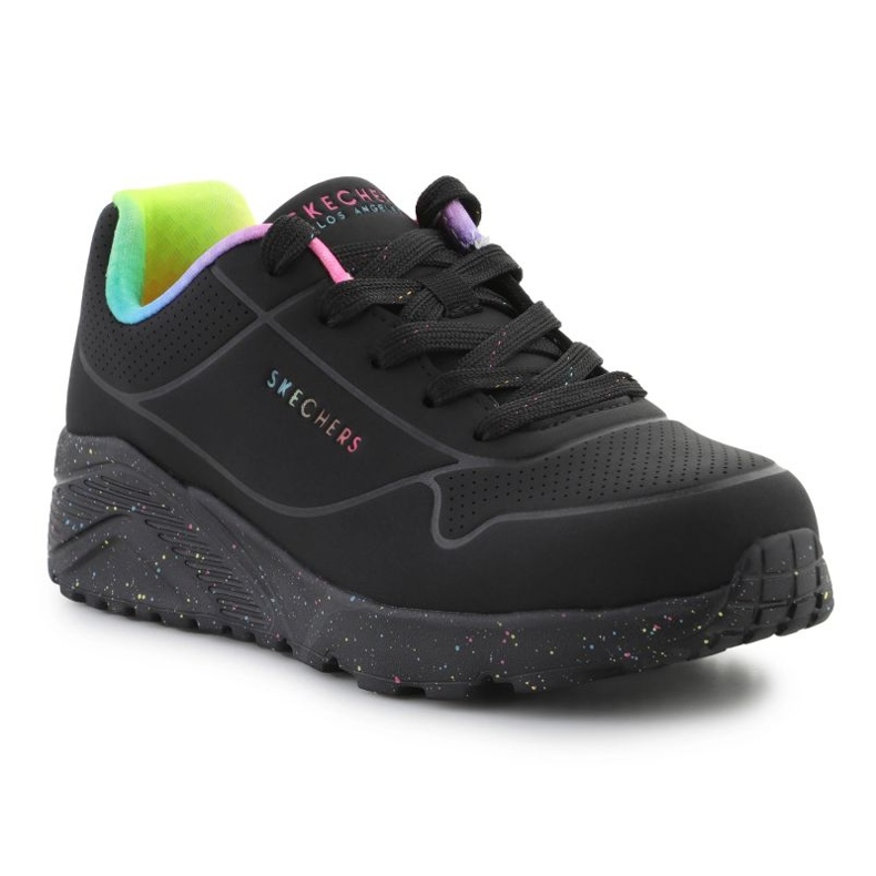 Sapatos Skechers Uno Lite Rainbow Speckle 310456L-BKMT preto 1