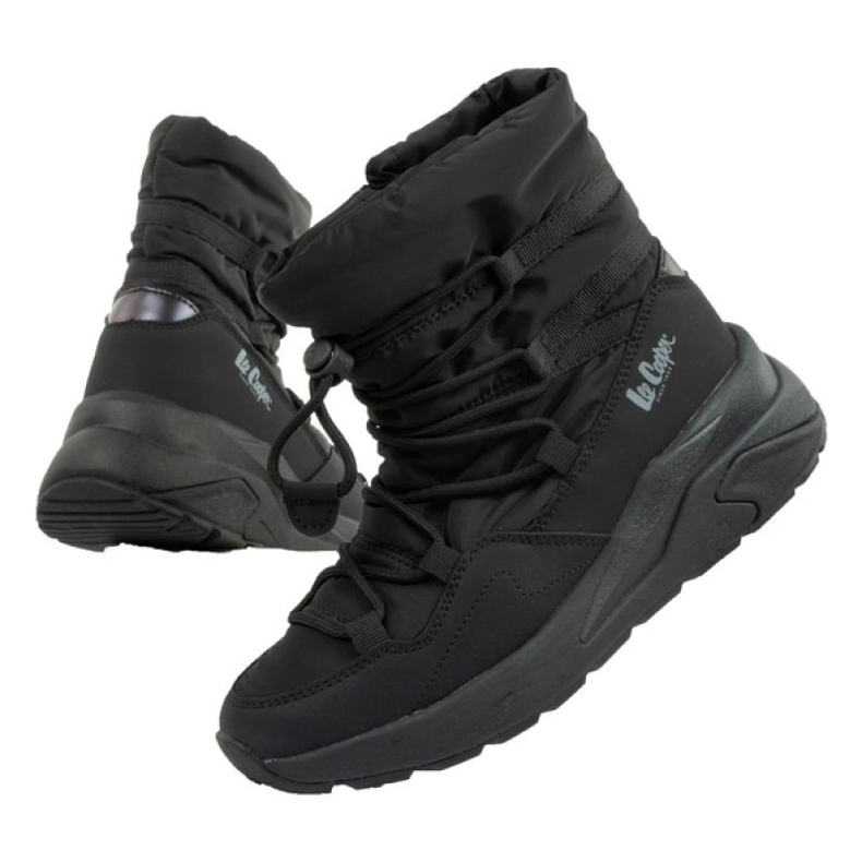 Botas de neve femininas Lee Cooper LCJ-24-47-3156L, pretas preto 1