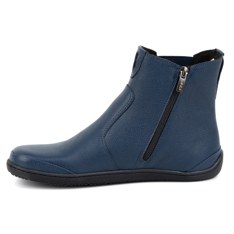 Olivier Botas Chelsea femininas descalças com zíper, isoladas 1263, azul marinho 1