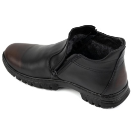 Sapatos masculinos de couro de inverno POLBUT com zíper 2128S kabir preto 2 Sapatos masculinos de couro de inverno POLBUT com zíper 2128S kabir preto 2