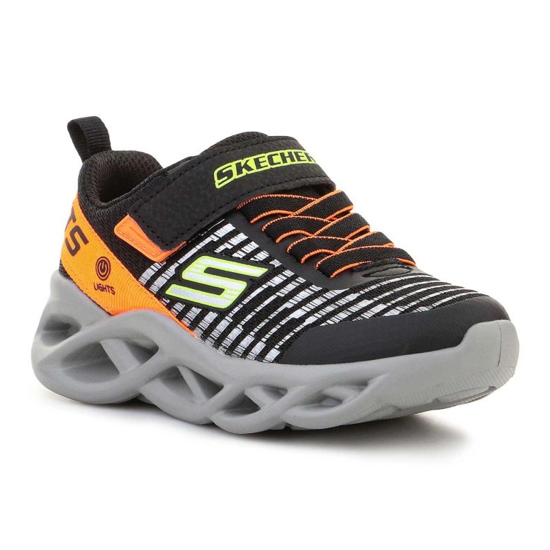 Sapatos Skechers S Lights 401650L-BKOR preto 1