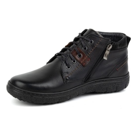 Sapatos masculinos de couro com isolamento de inverno KAMPOL 108/15 pretos 1 Sapatos masculinos de couro com isolamento de inverno KAMPOL 108/15 pretos 1