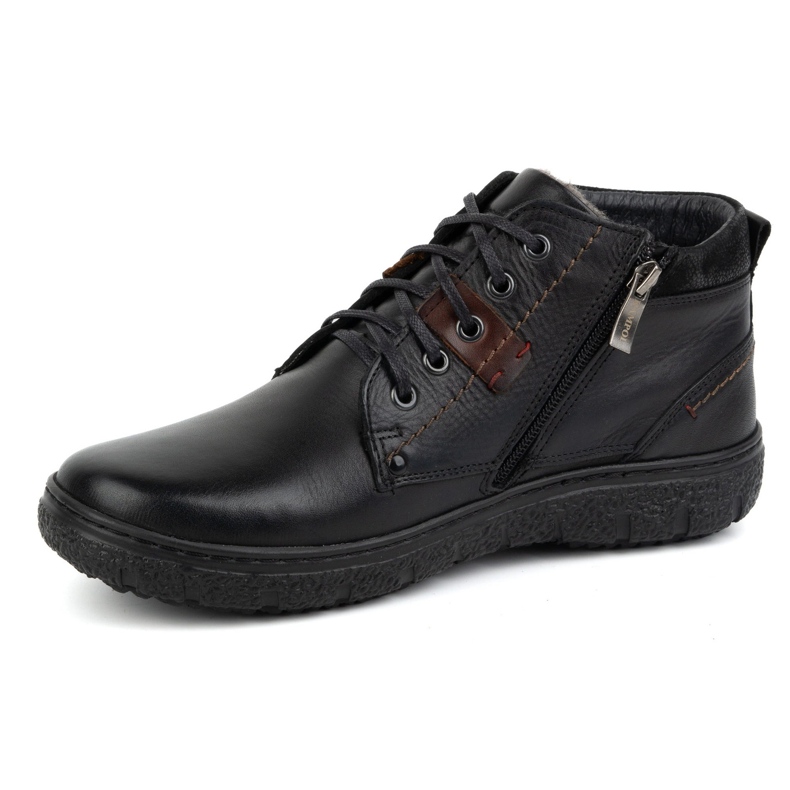 Sapatos masculinos de couro com isolamento de inverno KAMPOL 108/15 pretos 1 Sapatos masculinos de couro com isolamento de inverno KAMPOL 108/15 pretos 1