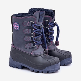 Botas altas e quentes para neve infantil Lee Cooper LCJ-24-44-2843K Azul marinho 1
