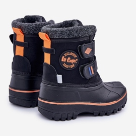 Botas infantis de neve com velcro Lee Cooper LCJ-24-44-2865K pretas preto 2
