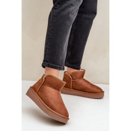 D.Franklin Botas femininas de neve com plataforma DFSH370010 marrom 2