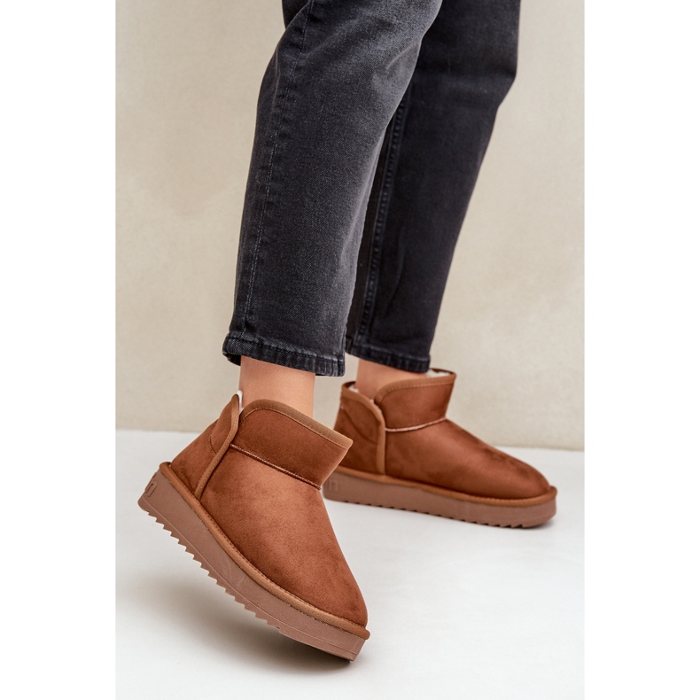 D.Franklin Botas femininas de neve com plataforma DFSH370010 marrom 2