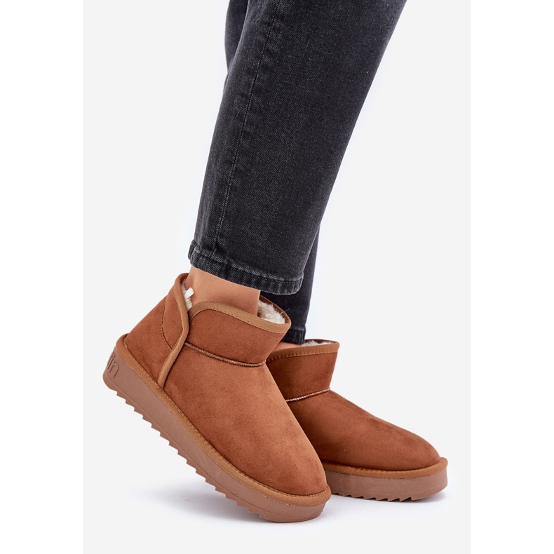 D.Franklin Botas femininas de neve com plataforma DFSH370010 marrom 1